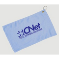 Fingertip Towel Hemmed and Grommetted 11x18 - Light Blue (Imprinted)